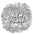 new york hand drawn cartoon doodle vector image