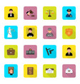 set criminal and prisonlaw icon with shadow vector image vector image
