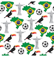 soccer seamless pattern brazil summer world game vector image