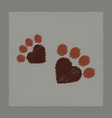 flat shading style icon cat tracks vector image vector image