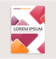 annual report brochure design with intersecting vector image