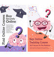 buy securely online course training and studies vector image