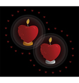 heart shaped candle vector image