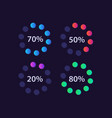 radial gradient progress infographic chart design vector image vector image