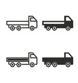 truck icon set vector image