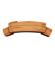 wooden banner in ribbon style empty cartoon board vector image vector image