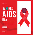 world aids day banner design vector image