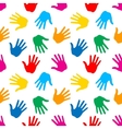 seamless pattern print of hands vector image vector image
