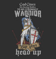 american warrior greatest battle vector image vector image