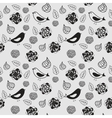 floral seamless pattern in retro style with birds vector image vector image