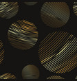 seamless pattern gold circles doodled geometrical vector image vector image