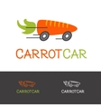 bright carrot logotype healthy food vector image
