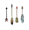 decorative hand drawn arrows vector image vector image