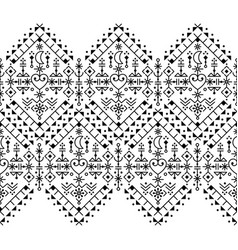 Icelandic tribal line art seamless pattern Vector Image