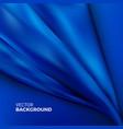 stock dark blue silk fabric vector image