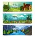 summer landscape horizontal banners set vector image