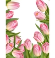 tulip flowers forming an abstract border eps 10 vector image vector image
