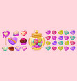valentine day heart candies conversation sweets vector image