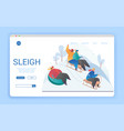 website landing page design for sleighs vector image