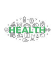 health concept with icons and signs vector image