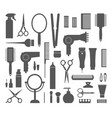 variety hair salon elements vector image