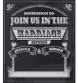 chalkboard wedding invitation vector image vector image