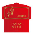 chinese new year money red packet ang pau design vector image vector image