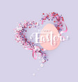 easter background with frame flowers vector image