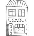hand drawn old cafe vector image