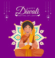 happy diwali banner design vector image