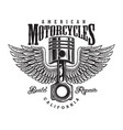 vintage monochrome motorcycle label vector image vector image