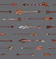 hand drawn arrows patten vector image vector image