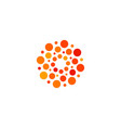 isolated abstract round shape orange and red color vector image