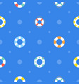 lifebuoy lifering or lifebelt seamless pattern vector image vector image