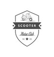 retro scooter club vector image