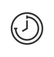 time and clock line style isolated icon vector image vector image
