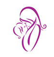 mother and baby icon stylized symbol vector image