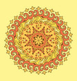 colorful mandala hand drawn vector image