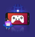 concept game streaming vector image vector image
