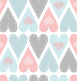 pattern with pastel hearts vector image vector image