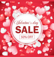 valentines day sale banner design vector image