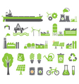 green energy icons vector image vector image