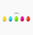 realistic 3d easter egg design element collection vector image vector image