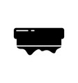 silhouette squeegee with dripping paint vector image