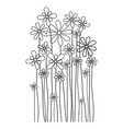 spring flower silhouettes flowers vector image vector image