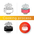 boiling icon linear black and rgb color styles vector image vector image