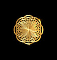 intertwined gold mandala golden luxury flower vector image vector image