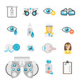 oculist flat icons vector image