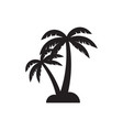 palm tree silhouette icon design template vector image
