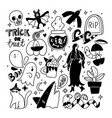 spooky fun halloween in black vector image vector image